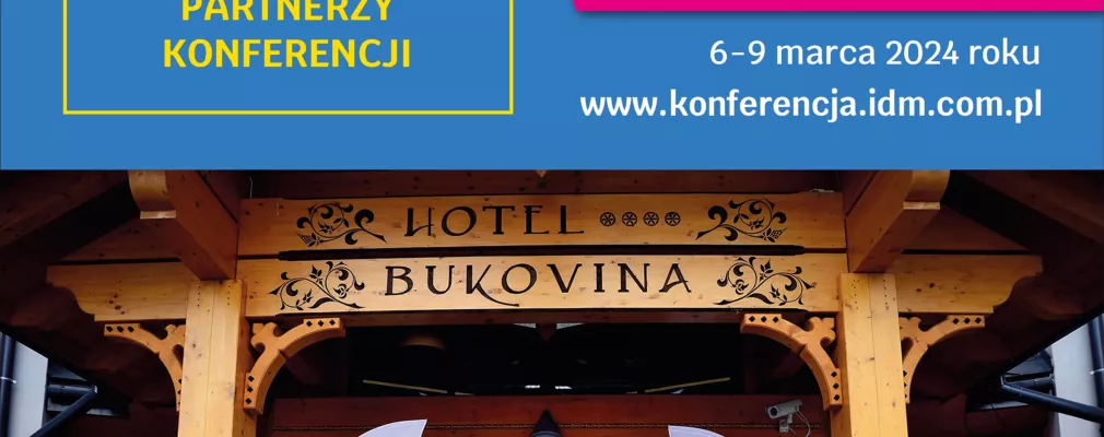 zdjęcie wnętrza hotelu i informacja o konferencji